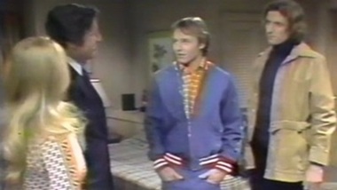 Ken with John and art students, Daryll and Marianne